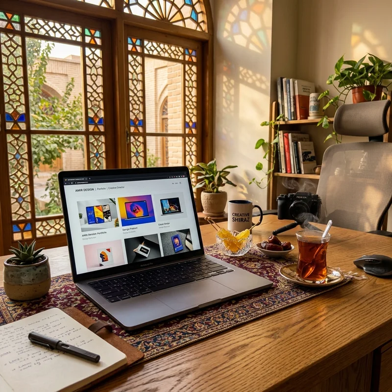 آموزش طراحی و ساخت سایت نمونه کار پورتفولیو آنلاین رایگان